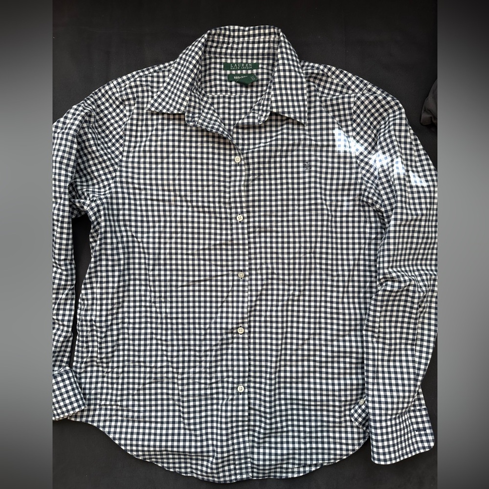 Lauren Ralph Lauren gingham no-iron shirt size L